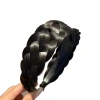 Hoop de cabeza de pelo falso hoop de pelo vintage engrosado mujer hecho a mano estilo de mujer twisted hoop de cabeza de mujer de verano craneal alto hoop de pelo Item Picture